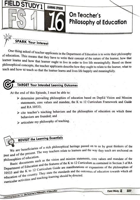 SOLUTION: Field study 1 learning episode 16 - Studypool