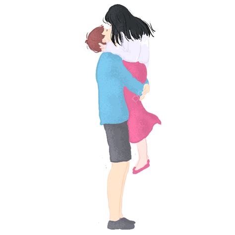 Hand Drawn Couple PNG Picture, Hand Drawn Couple Hugging Elements, Hand Draw, Couple, Embrace ...