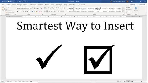 How To Insert Tick Mark Box In Ms Word - Design Talk