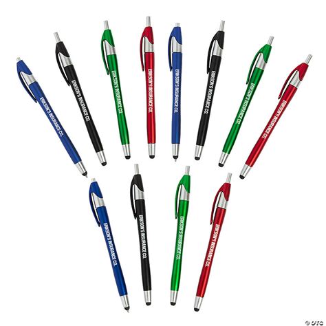 Bulk 72 Pc. Personalized Colored Stylus Pens