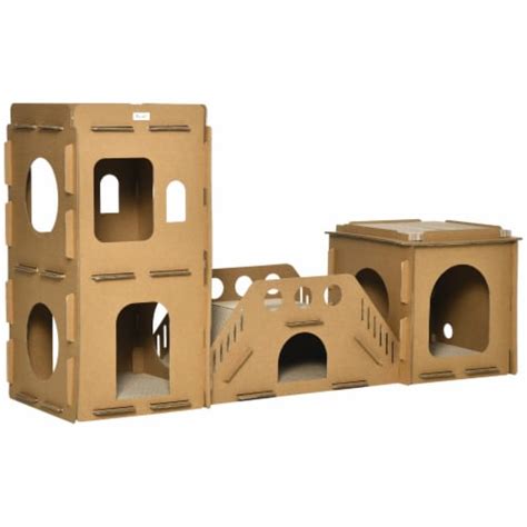 Cardboard Cat Tower for Cats Who Love Cardboard Boxes, Cute Cat Tree ...