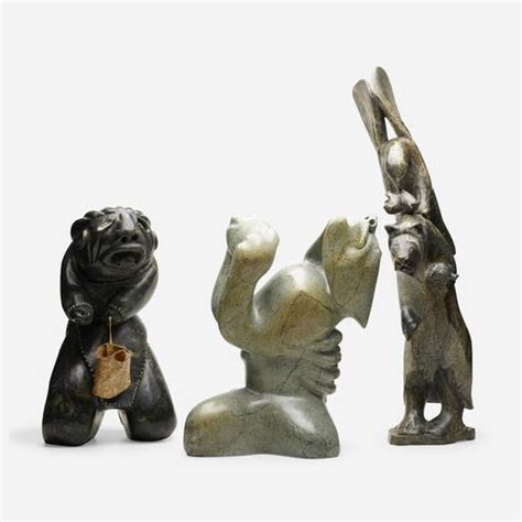 Inuit, Collection Of Three Carvings