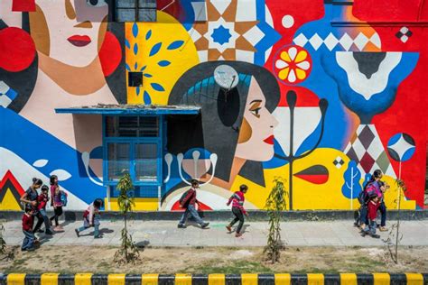 Delhi’s Lodhi Colony turns into an art district as 30 artists paint murals, as part of a St+art ...