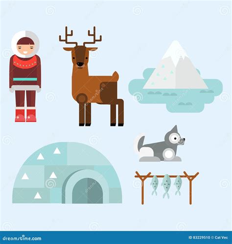 Alaska Symbols Vector Illustration. | CartoonDealer.com #83267472