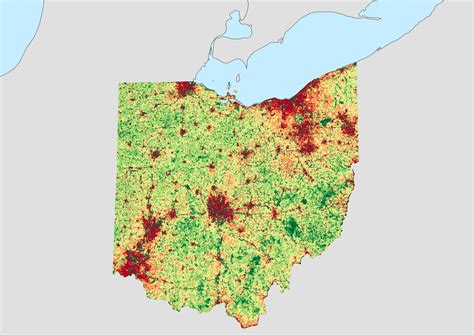 Population Density of Ohio by Census Block [OC] [3507x2480] : MapPorn