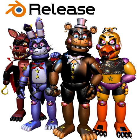 Fnaf Punkrock Animatronics Release (Model Edit) by Cloudcake54 on DeviantArt