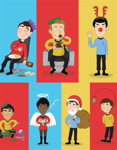 Star Trek Christmas Cards Original Series Geeky Sci fi | Etsy