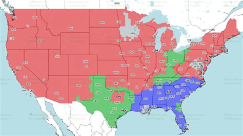 NFL 2017: TV Schedule and broadcast map for Week 6