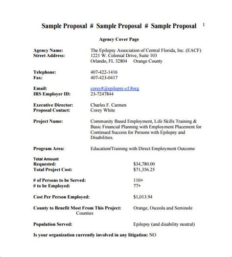 Cost Proposal Template - 15+ Free Word, Excel, PDF Format Download | Free & Premium Templates