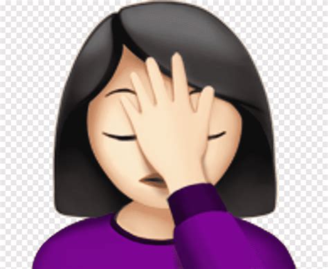 Facepalm Emoji iPhone Emoticon, Emoji, purple, face png | PNGEgg