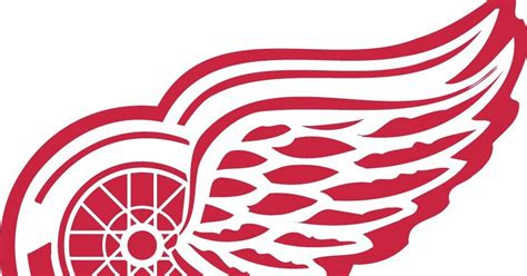 Black and White Detroit Red Wings Logo - LogoDix