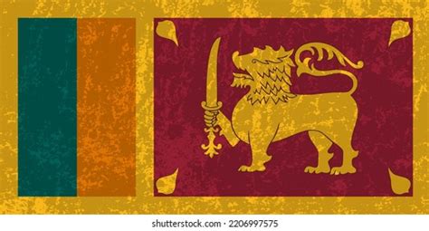 Sri Lanka Flag Official Colors Proportion Stock Vector (Royalty Free ...