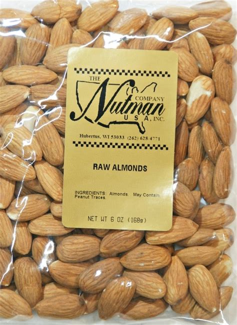 Almonds - Raw (6 oz) - The Nutman Company USA, Inc.