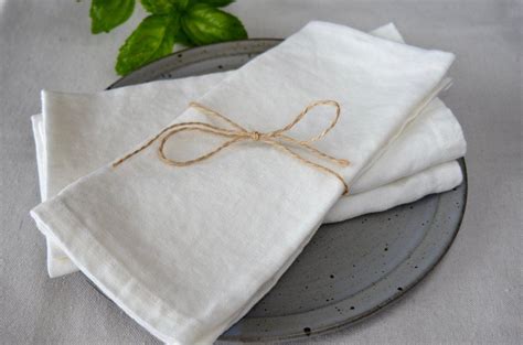 Linen Dinner Napkin - Soft White | Linen dinner napkins, Dinner napkins ...