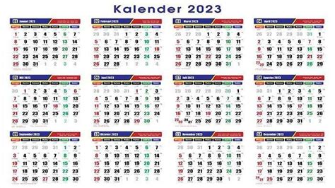 Unduh Gratis Kalender 2023, Versi PDF, PNG dan JPG, Lengkap dengan Hari ...