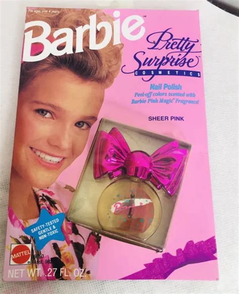 VINTAGE 1991 RARE Barbie Pretty Surprise Cosmetics Nail Polish ...