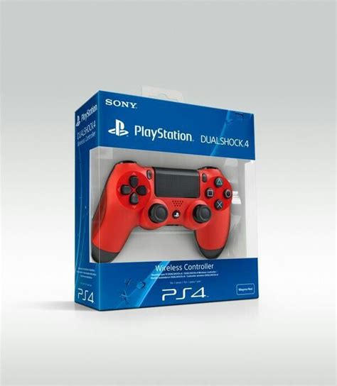 Red Dualshock 4 controller, PS4 packaging. | Dualshock, Ps4 controller ...