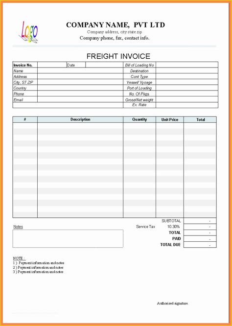 50 Free Trucking Invoices Templates | Heritagechristiancollege