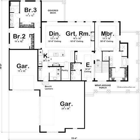 1 Story Farmhouse House Plan | Fair Acres