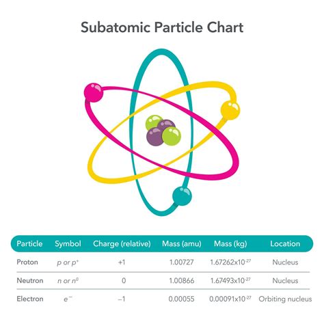 Subatomic Particle Chart educational vector illustration infographic ...