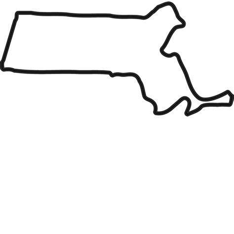 Massachusetts Outline Rubber Stamp | State Rubber Stamps – Stamptopia