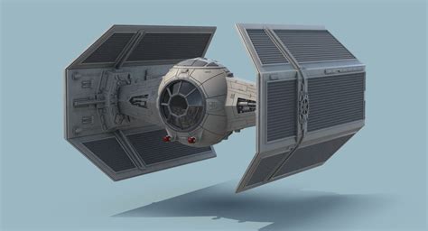 vaders tie fighter 3d model