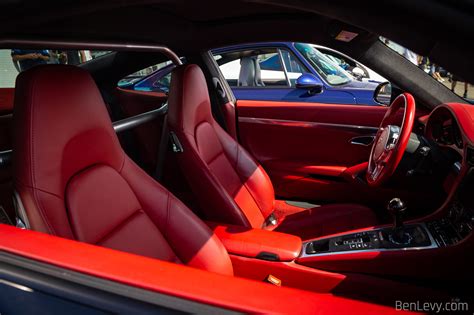 Red Leather Interior in Porsche 911 - BenLevy.com