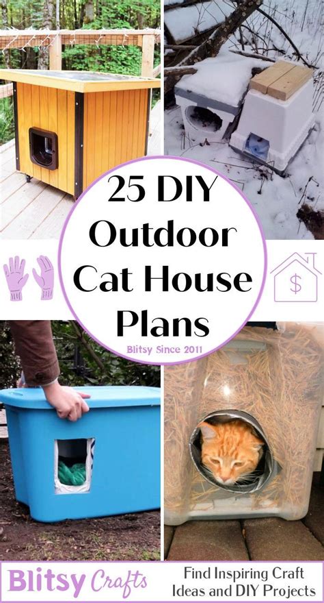 25 Free DIY Outdoor Cat House Plans - Outdoor Cat Shelter - Blitsy