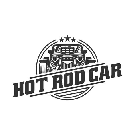 Hot Rod Car Logo, HotRod Vector Emblem, Vector Hot Rod Car Logo Stock ...