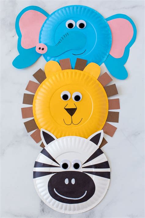 Easy Paper Plate Crafts Animals - Gwerh