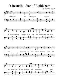 O Beautiful Star of Bethlehem | Star of bethlehem, Sheet music, Piano sheet music