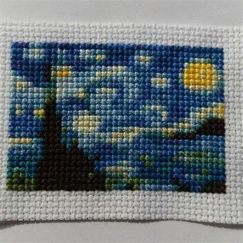 Starry night cross stitch pattern vincent van gogh cross etsy – Artofit