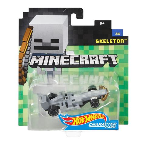 Minecraft Skeleton Hot Wheels Character Cars Figure | Minecraft Merch