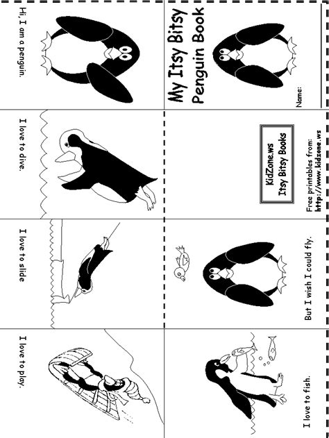 Fun Penguin Activities - Create Your Own Itsy Bitsy Penguin Book