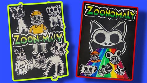 DIY 🦓 ZOONOMALY ZOOKEEPER🌲 Vs SMILE CAT🐱 MONSTERS GAME BOOK 🦊😈 ...