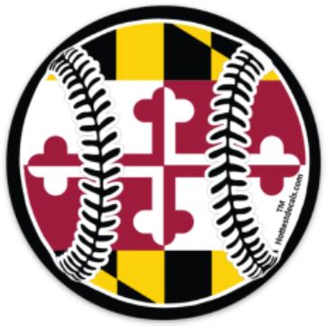 md baseball - American Flag Decals Car Stickers