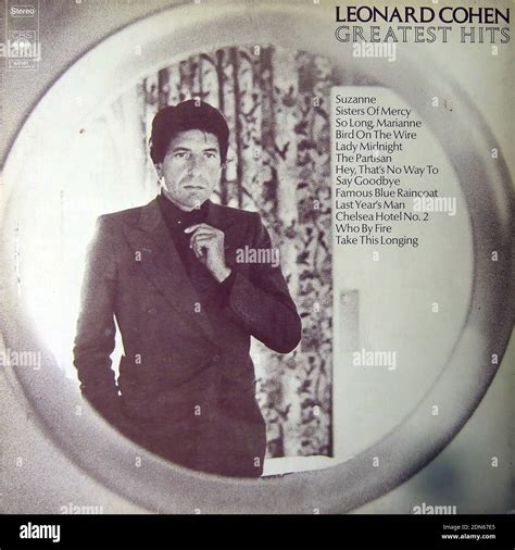 Leonard Cohen - Greatest Hits - Vintage vinyl album cover Stock Photo ...