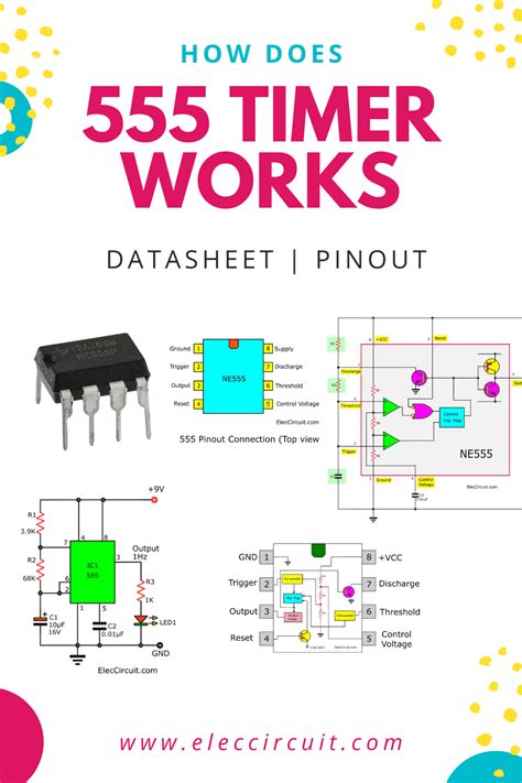 How does NE555 timer circuit work | Datasheet | Pinout | ElecCircuit ...