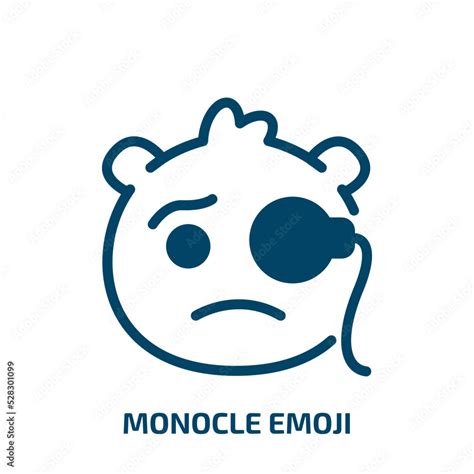 monocle emoji vector icon. monocle emoji, cute, emotion filled icons ...