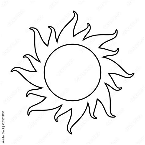 Cartoon Sun Black And White