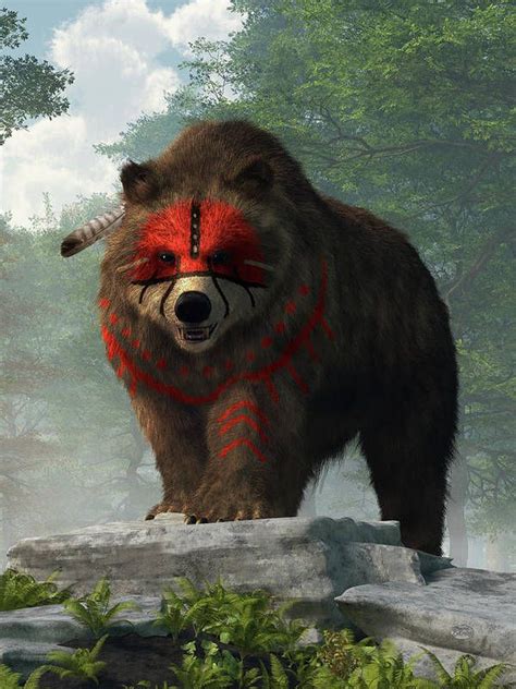 Bear Warrior Art Print by Daniel Eskridge | Bear art, Bear spirit animal, Mythical creatures art