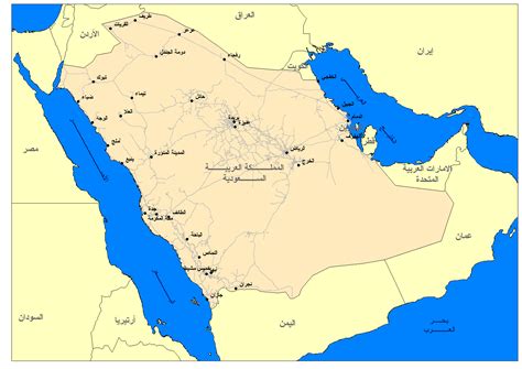 خريطة مدن المملكة العربية السعودية بالتفصيل – المرسال