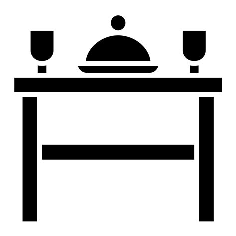 Dinner Table vector icon 21654659 Vector Art at Vecteezy