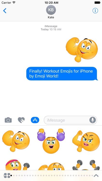 Workout Emoji Stickers by Emoji World