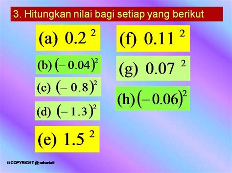 TIP BELAJAR MATEMATIK (TIPS FOR LEARNING MATHEMATICS): LATIHAN KUASA DUA