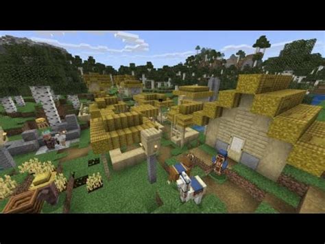 minecraft pocket edition Birch Forest Village map - YouTube