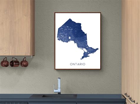 Ontario Map Art Print - Map of Ontario Canada Wall Decor Poster — Maps As Art