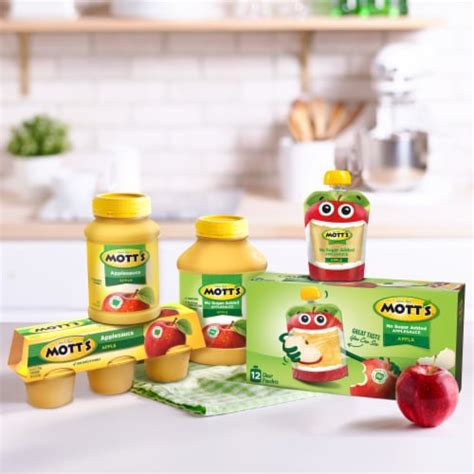 Mott's® No Sugar Added Applesauce Pouches, 12 ct / 3.2 oz - Fred Meyer