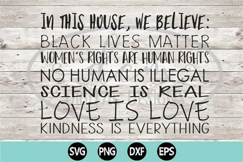 In This House We Believe SVG Black Lives Matter Love is - Etsy