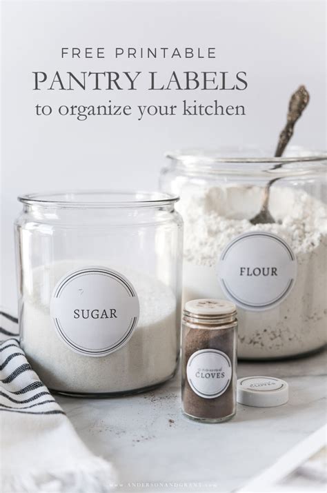 Labeling Your Pantry + Free Labels and Organizing Tips | anderson + grant